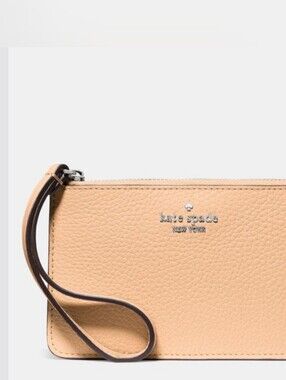 New Kate Spade Wristlet Zip Wallet Pebbled Leather